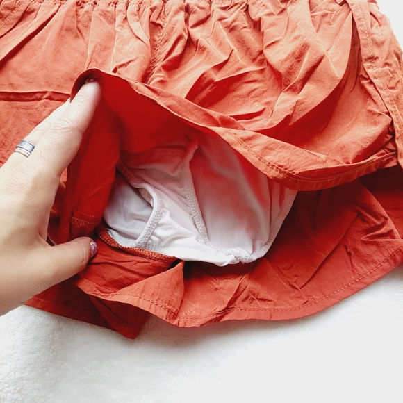 Free People Movement Orange Waist Elastic Shorts P204 - Picture 3 of 5